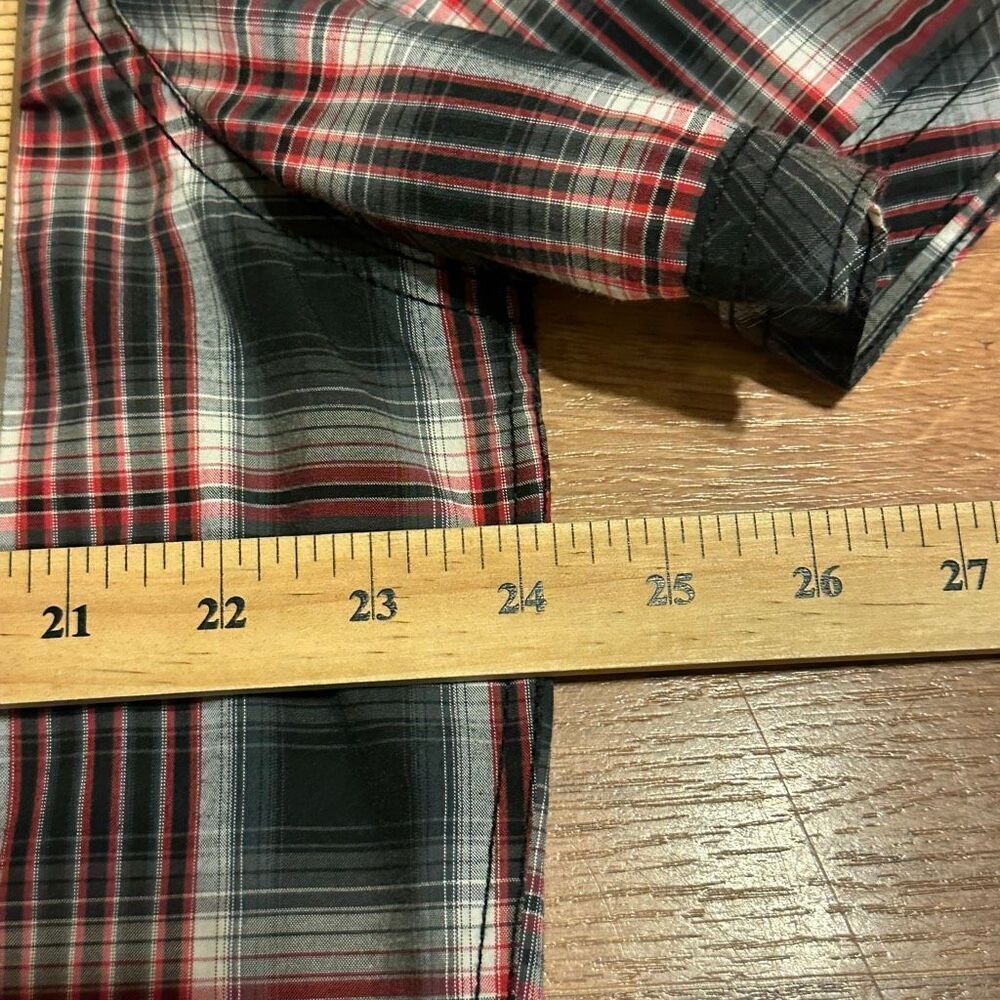 7 Diamonds Plaid Button Up Collared Short Sleeve Shirt | Men Size XXL - Picture 11 of 11